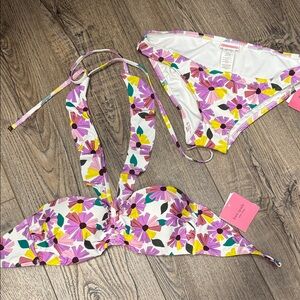 Kate Spade Multicolor Floral Bikini
